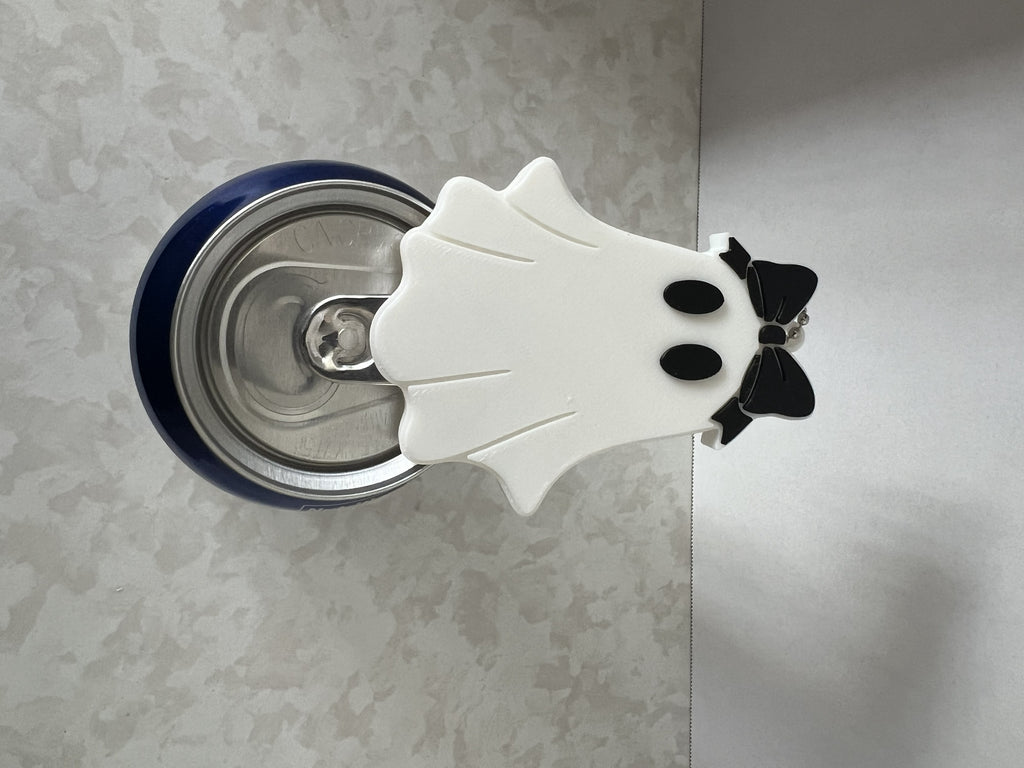 Ghost with Black Bow Nail Saver