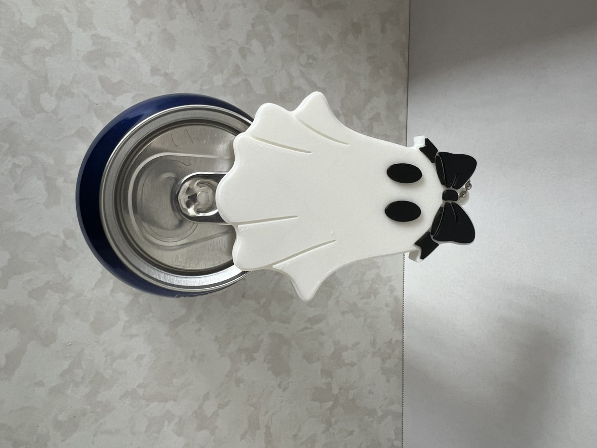 Ghost with Black Bow Nail Saver