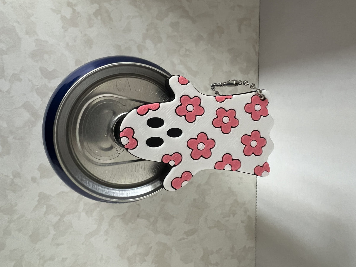 Ghost with Pink Flowers Nail Saver