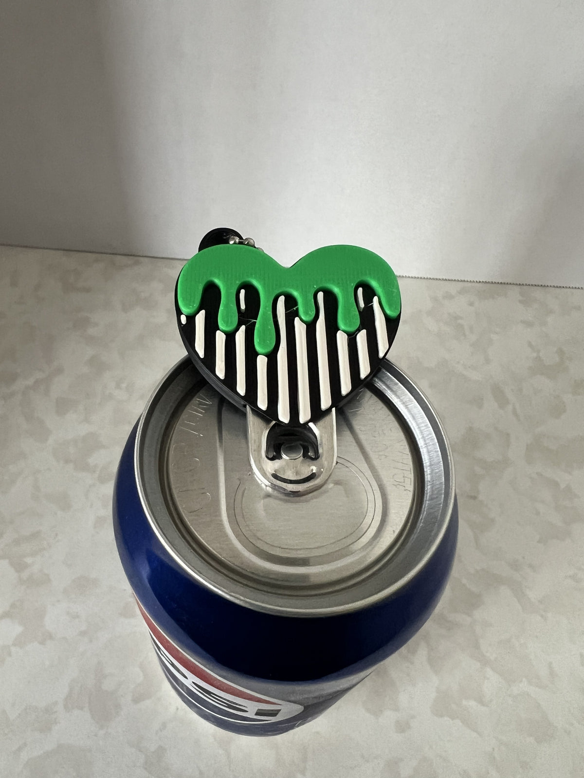 Heart With Green Slim Nail Saver